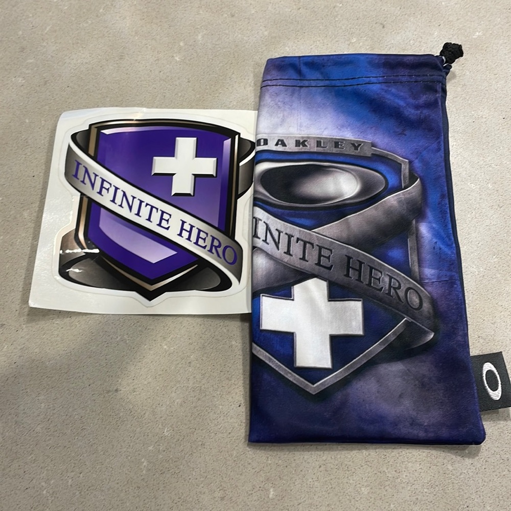 New Infinite Hero Microbag and sticker.
